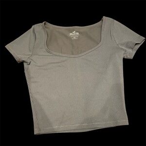 Hollister Co. baby tee grey fitted